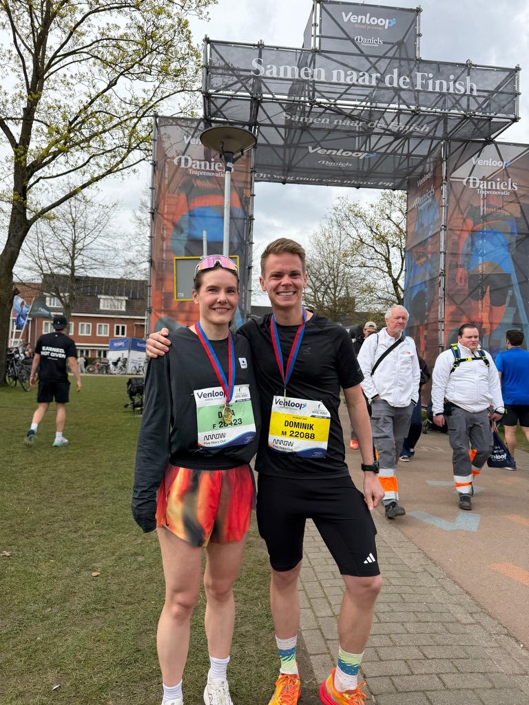 Dana Birkholz und Dominik Werner beim Venloop